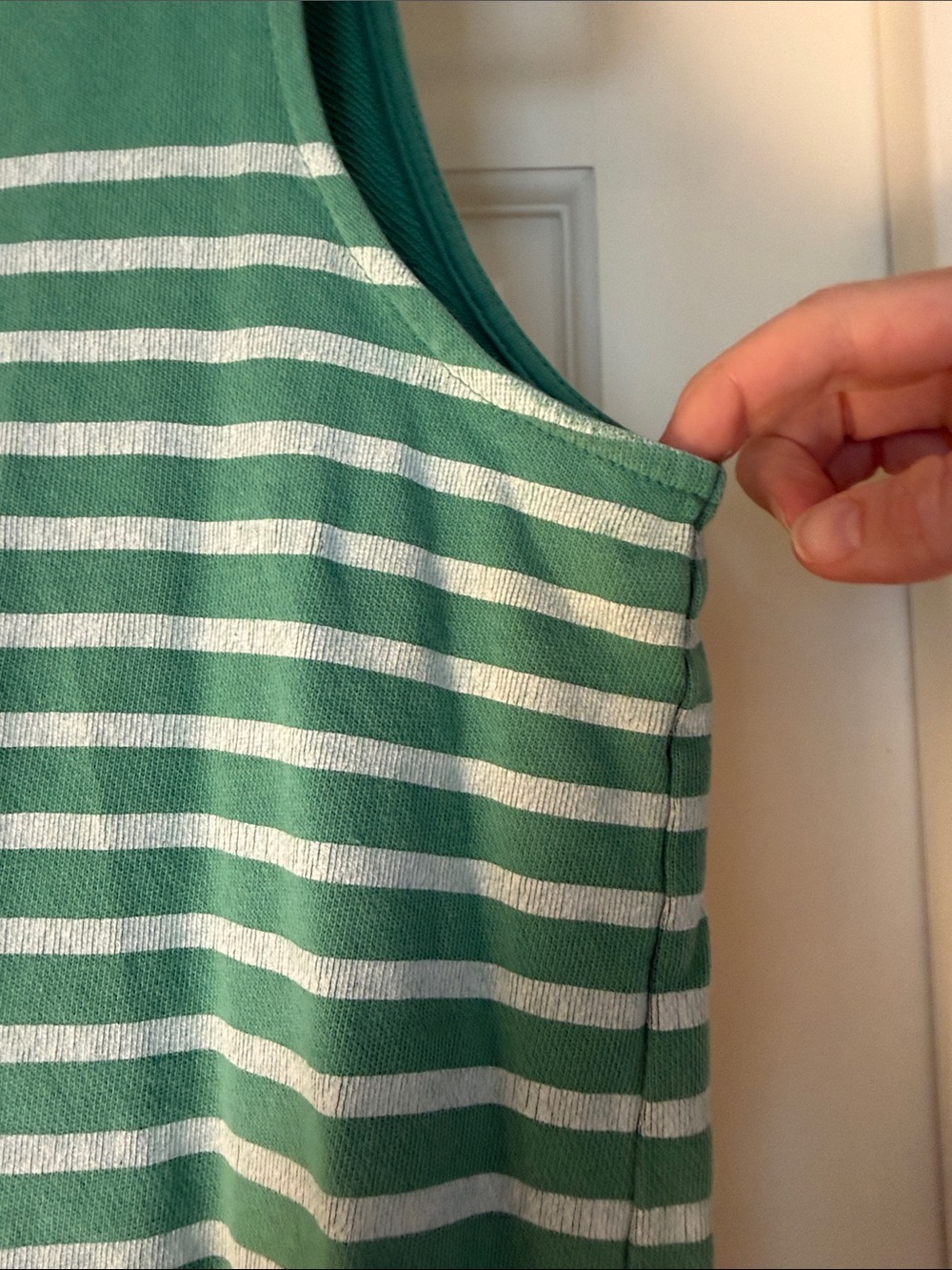 Z Supply Green and White Striped Sleeveless Casual Dress - Picture 5 of 6